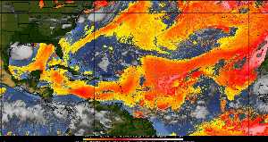 Météo tropicale : Air sec et densité de poussière dans l'air.