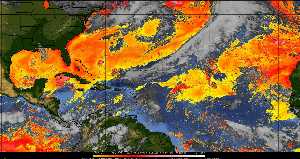 Météo tropicale : Air sec et densité de poussière dans l'air.