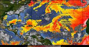 Météo tropicale : Air sec et densité de poussière dans l'air.