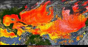 Météo tropicale : Air sec et densité de poussière dans l'air.