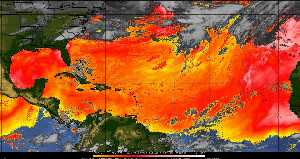 Météo tropicale : Air sec et densité de poussière dans l'air.