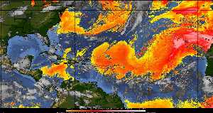 Météo tropicale : Air sec et densité de poussière dans l'air.