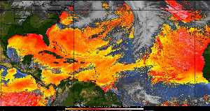 Météo tropicale : Air sec et densité de poussière dans l'air.