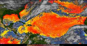 Météo tropicale : Air sec et densité de poussière dans l'air.