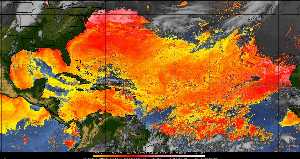 Météo tropicale : Air sec et densité de poussière dans l'air.