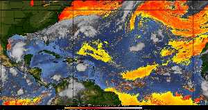 Météo tropicale : Air sec et densité de poussière dans l'air.