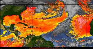 Météo tropicale : Air sec et densité de poussière dans l'air.