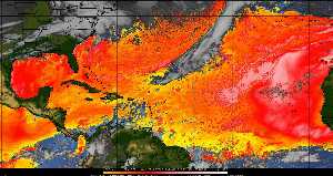 Météo tropicale : Air sec et densité de poussière dans l'air.