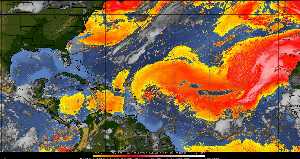 Météo tropicale : Air sec et densité de poussière dans l'air.