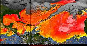 Météo tropicale : Air sec et densité de poussière dans l'air.