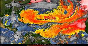 Météo tropicale : Air sec et densité de poussière dans l'air.