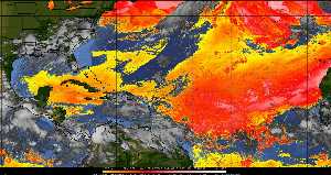 Météo tropicale : Air sec et densité de poussière dans l'air.