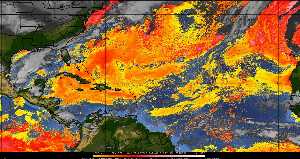 Météo tropicale : Air sec et densité de poussière dans l'air.