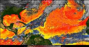 Météo tropicale : Air sec et densité de poussière dans l'air.