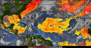 Météo tropicale : Air sec et densité de poussière dans l'air.