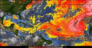 Météo tropicale : Air sec et densité de poussière dans l'air.
