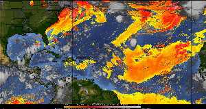 Météo tropicale : Air sec et densité de poussière dans l'air.