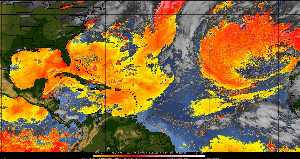 Météo tropicale : Air sec et densité de poussière dans l'air.