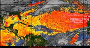 Météo tropicale : Air sec et densité de poussière dans l'air.