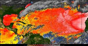 Météo tropicale : Air sec et densité de poussière dans l'air.