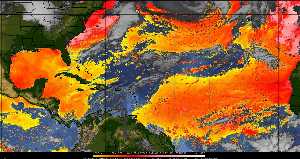 Météo tropicale : Air sec et densité de poussière dans l'air.