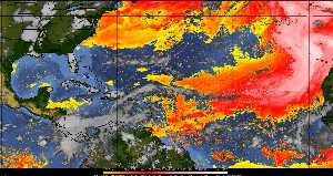 Météo tropicale : Air sec et densité de poussière dans l'air.
