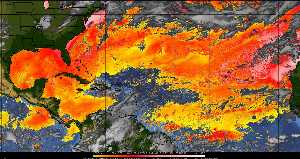 Météo tropicale : Air sec et densité de poussière dans l'air.