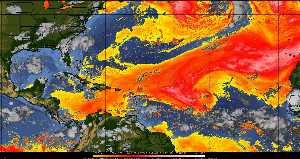Météo tropicale : Air sec et densité de poussière dans l'air.
