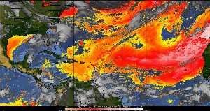 Météo tropicale : Air sec et densité de poussière dans l'air.