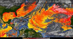 Météo tropicale : Air sec et densité de poussière dans l'air.