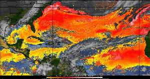 Météo tropicale : Air sec et densité de poussière dans l'air.