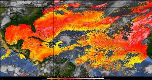 Météo tropicale : Air sec et densité de poussière dans l'air.