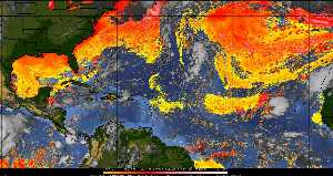Météo tropicale : Air sec et densité de poussière dans l'air.