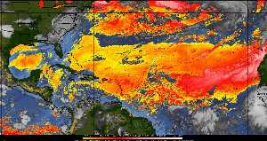 Météo tropicale : Air sec et densité de poussière dans l'air.