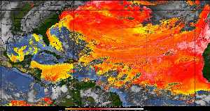 Météo tropicale : Air sec et densité de poussière dans l'air.