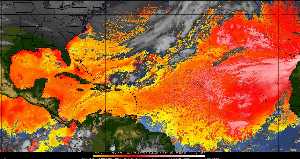 Météo tropicale : Air sec et densité de poussière dans l'air.