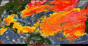 Météo tropicale : Air sec et densité de poussière dans l'air.