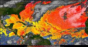 Météo tropicale : Air sec et densité de poussière dans l'air.