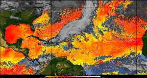 Météo tropicale : Air sec et densité de poussière dans l'air.