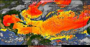 Météo tropicale : Air sec et densité de poussière dans l'air.