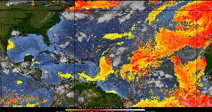 Météo tropicale : Air sec et densité de poussière dans l'air.