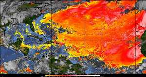 Météo tropicale : Air sec et densité de poussière dans l'air.