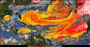 Météo tropicale : Air sec et densité de poussière dans l'air.