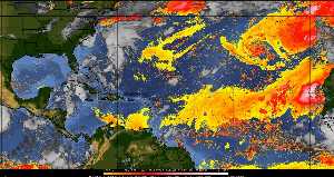 Tropical weather: Dry air and density of dust in the air.