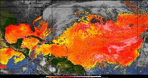 Météo tropicale : Air sec et densité de poussière dans l'air.