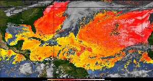 Météo tropicale : Air sec et densité de poussière dans l'air.
