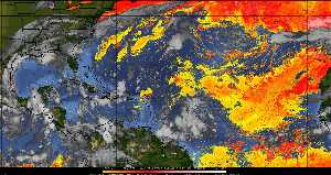 Météo tropicale : Air sec et densité de poussière dans l'air.