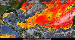 Météo tropicale : Air sec et densité de poussière dans l'air.