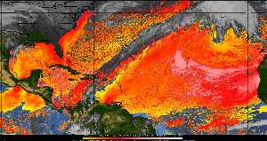 Météo tropicale : Air sec et densité de poussière dans l'air.