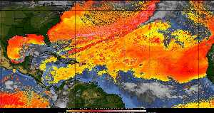 Météo tropicale : Air sec et densité de poussière dans l'air.